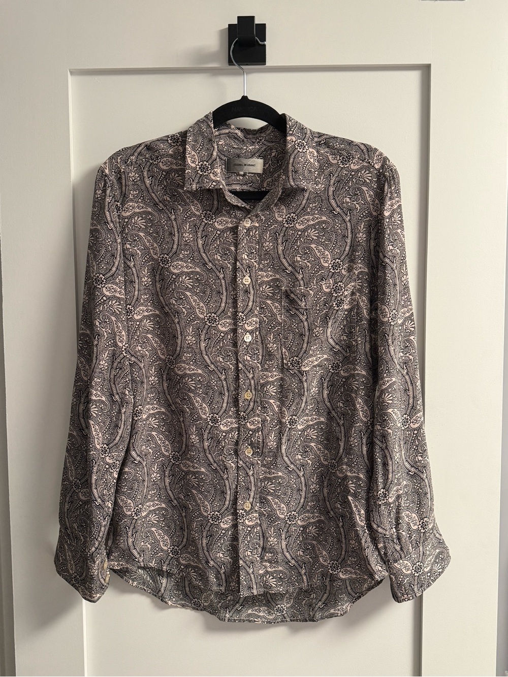 Isabel Marant Silk Paisley Button-Down Shirt